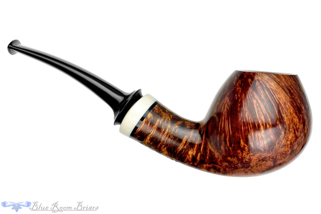 Blue Room Briars is proud to present this George Boyadjiev Pipe Bent Danish Apple with Elforyn