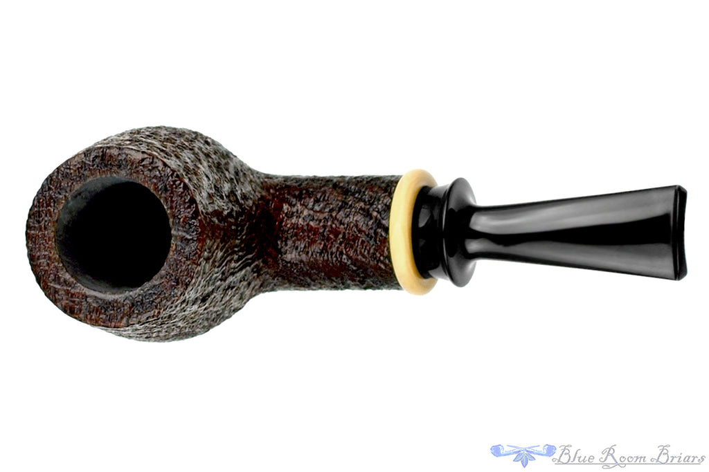 Blue Room Briars is proud to present this Bill Shalosky Pipe 533 Bent Sandblast Tall Billiard with Boxwood