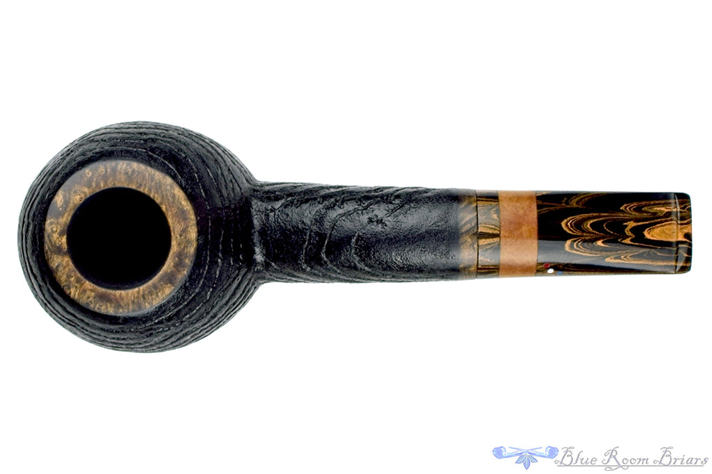 Blue Room Briars is proud to present this Dr. Bob Pipe (PPP) Black Blast Hawkbill with Briar and Brindle