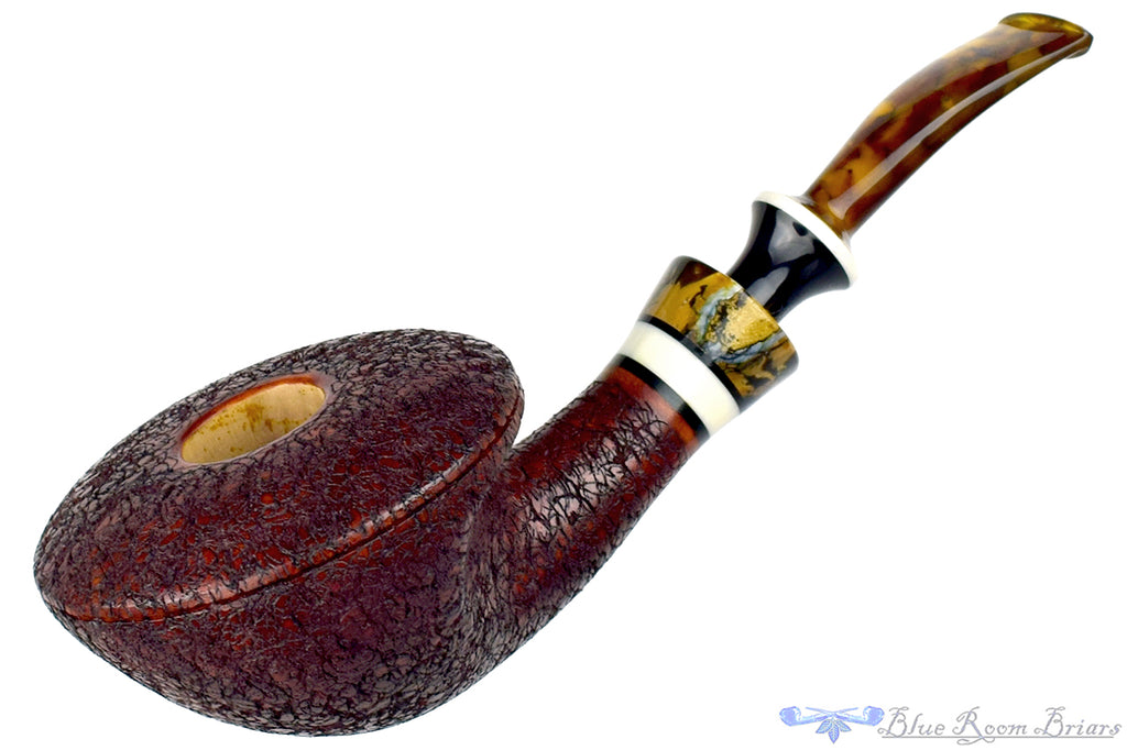 Blue Room Briars is proud to present this Joseph Skoda Pipe Gecko Saucer Wave with Acrylic and Tortoise Shell