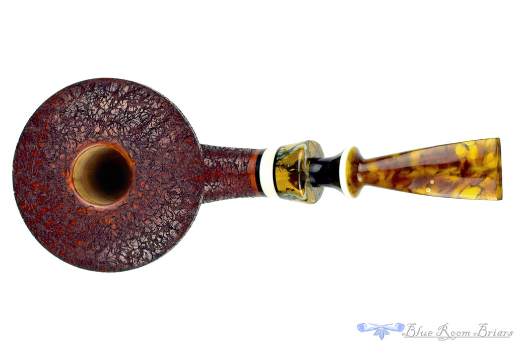 Blue Room Briars is proud to present this Joseph Skoda Pipe Gecko Saucer Wave with Acrylic and Tortoise Shell