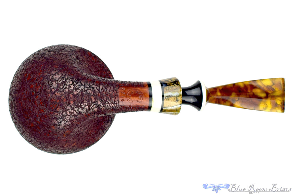 Blue Room Briars is proud to present this Joseph Skoda Pipe Gecko Saucer Wave with Acrylic and Tortoise Shell
