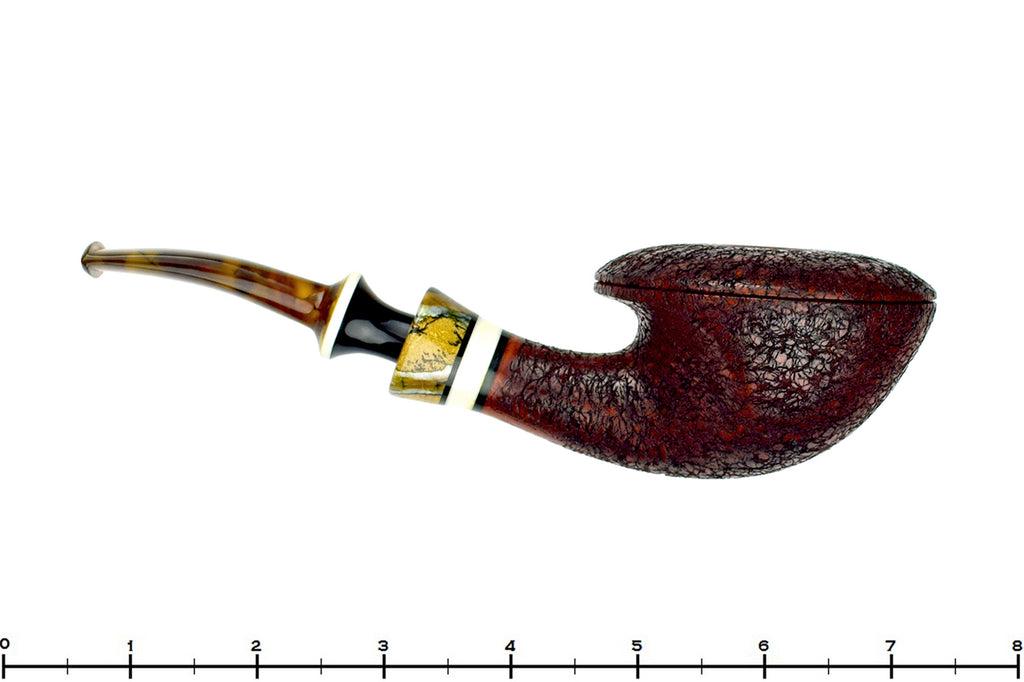 Blue Room Briars is proud to present this Joseph Skoda Pipe Gecko Saucer Wave with Acrylic and Tortoise Shell