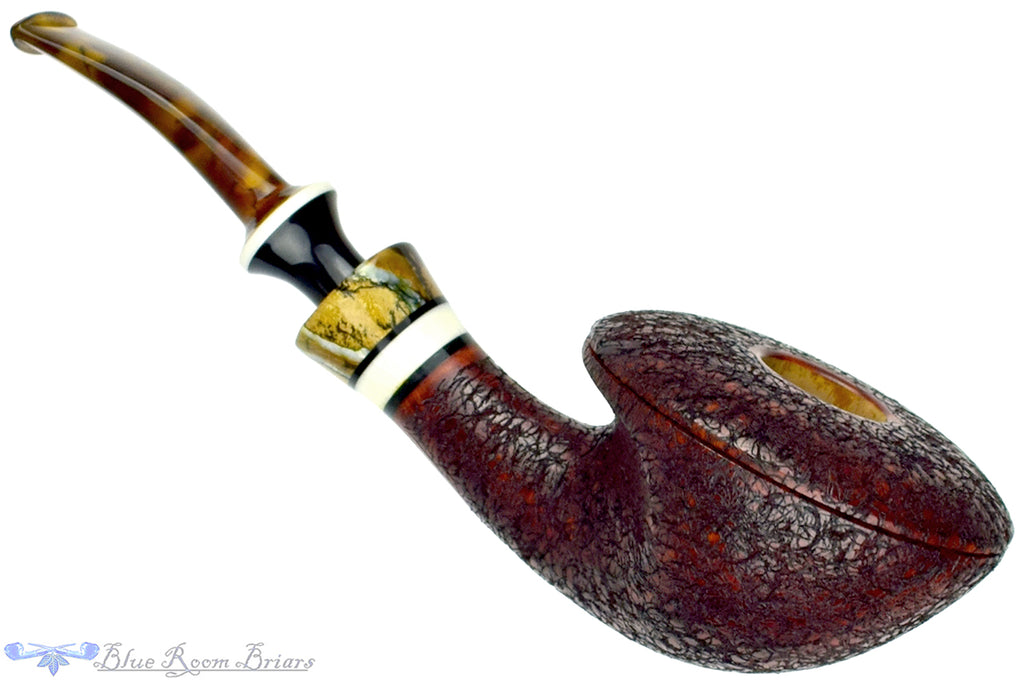 Blue Room Briars is proud to present this Joseph Skoda Pipe Gecko Saucer Wave with Acrylic and Tortoise Shell