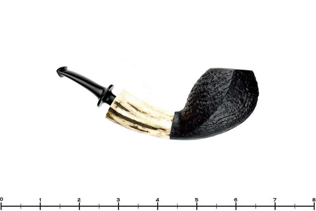 Blue Room Briars is proud to present this Dirk Heinemann Pipe Sandblast Cobra with Antler