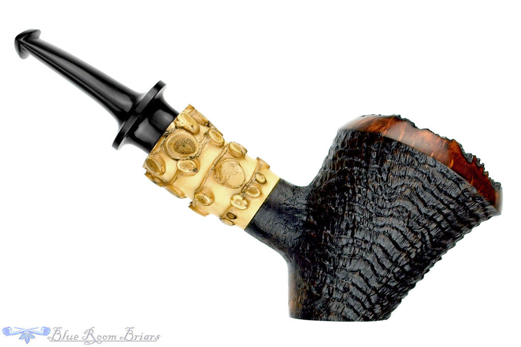 Blue Room Briars is proud to present this Dirk Heinemann Pipe Ring Blast Cherrywood with Plateau and Bamboo