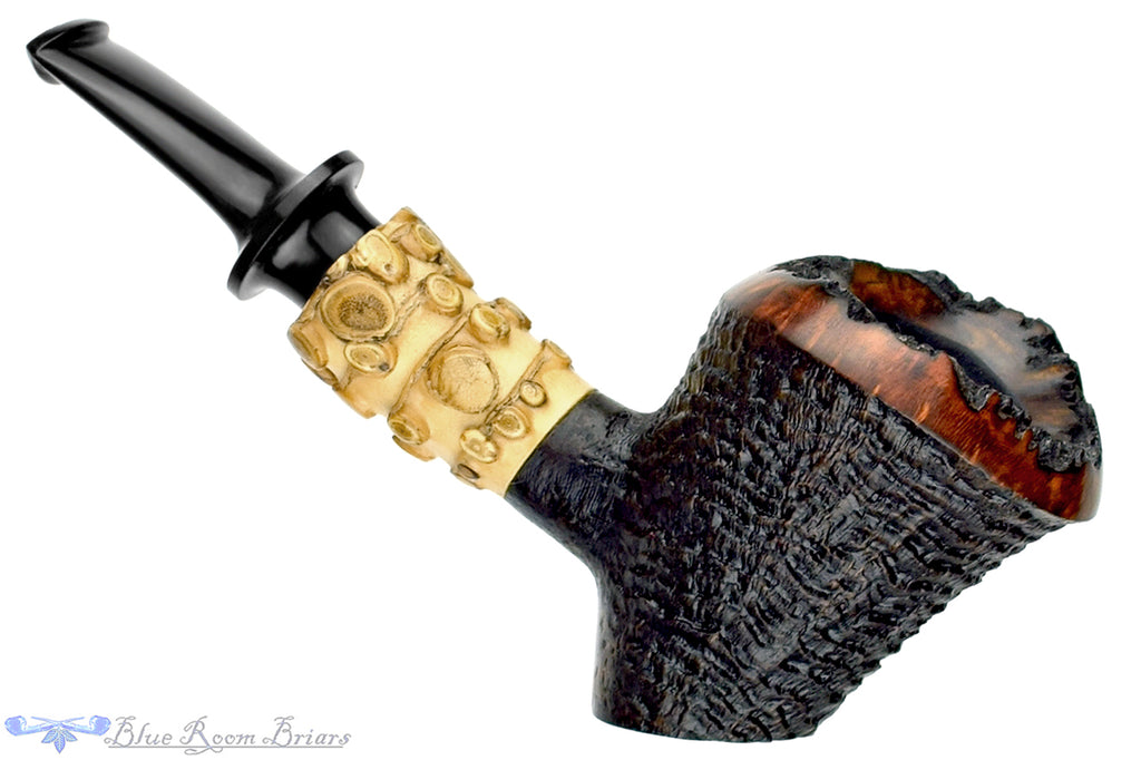 Blue Room Briars is proud to present this Dirk Heinemann Pipe Ring Blast Cherrywood with Plateau and Bamboo