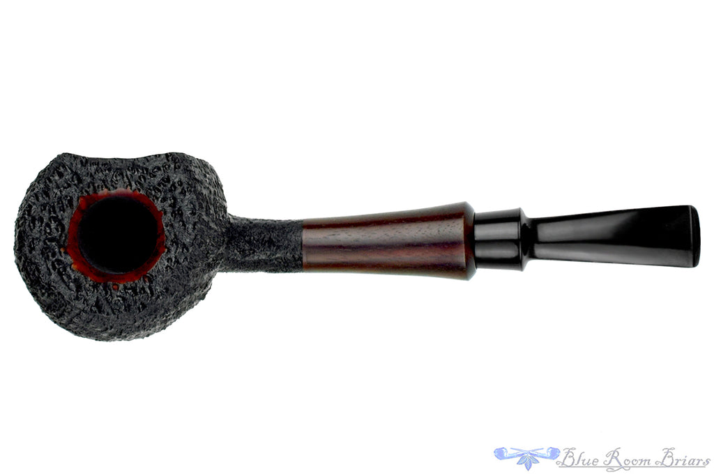 Blue Room Briars is proud to present this Todd Johnson Pipe Large Partial Sandblast Origami Matador with Rosewood