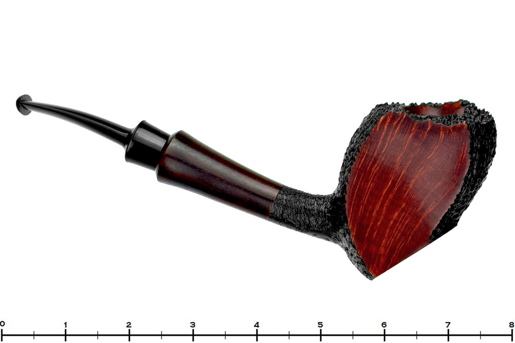 Blue Room Briars is proud to present this Todd Johnson Pipe Large Partial Sandblast Origami Matador with Rosewood