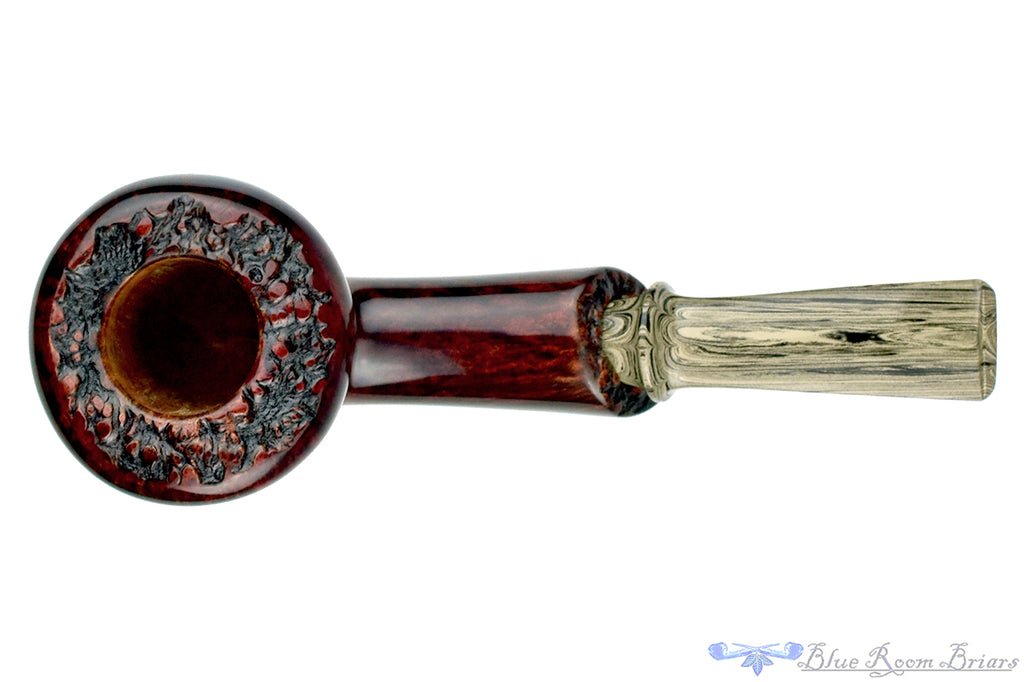 Blue Room Briars is proud to present this Bill Walther Pipe Bent Smooth Freehand with Plateaux and Sand Brindle