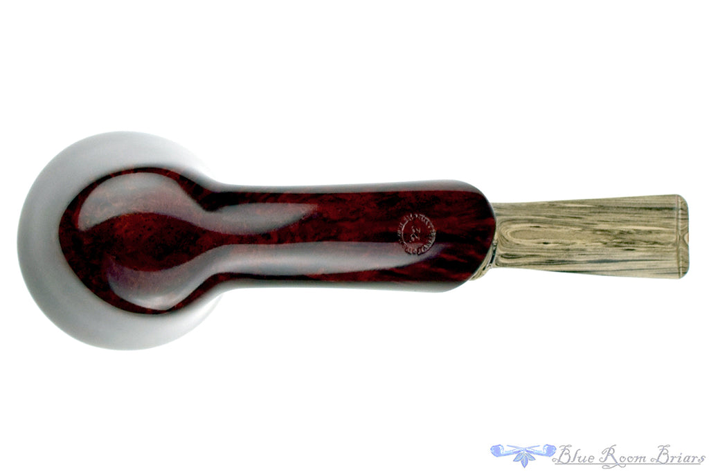 Blue Room Briars is proud to present this Bill Walther Pipe Bent Smooth Freehand with Plateaux and Sand Brindle