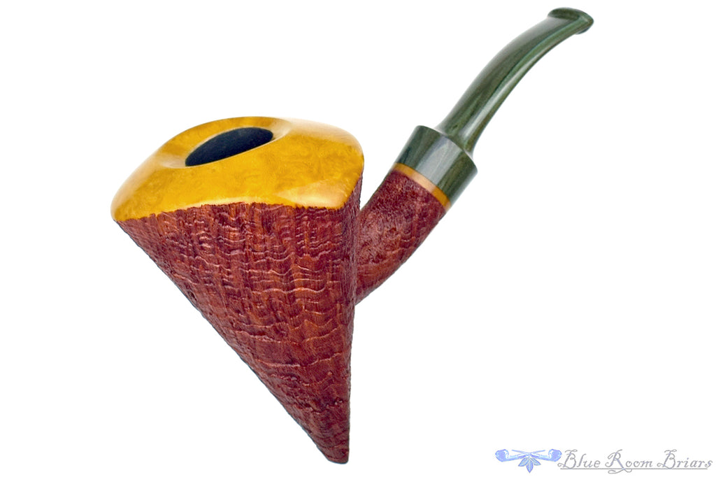 Blue Room Briars is proud to present this C Kent Joyce Pipe Sandblast Cone with Brindle