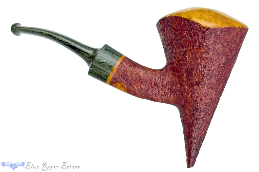 Blue Room Briars is proud to present this C Kent Joyce Pipe Sandblast Cone with Brindle