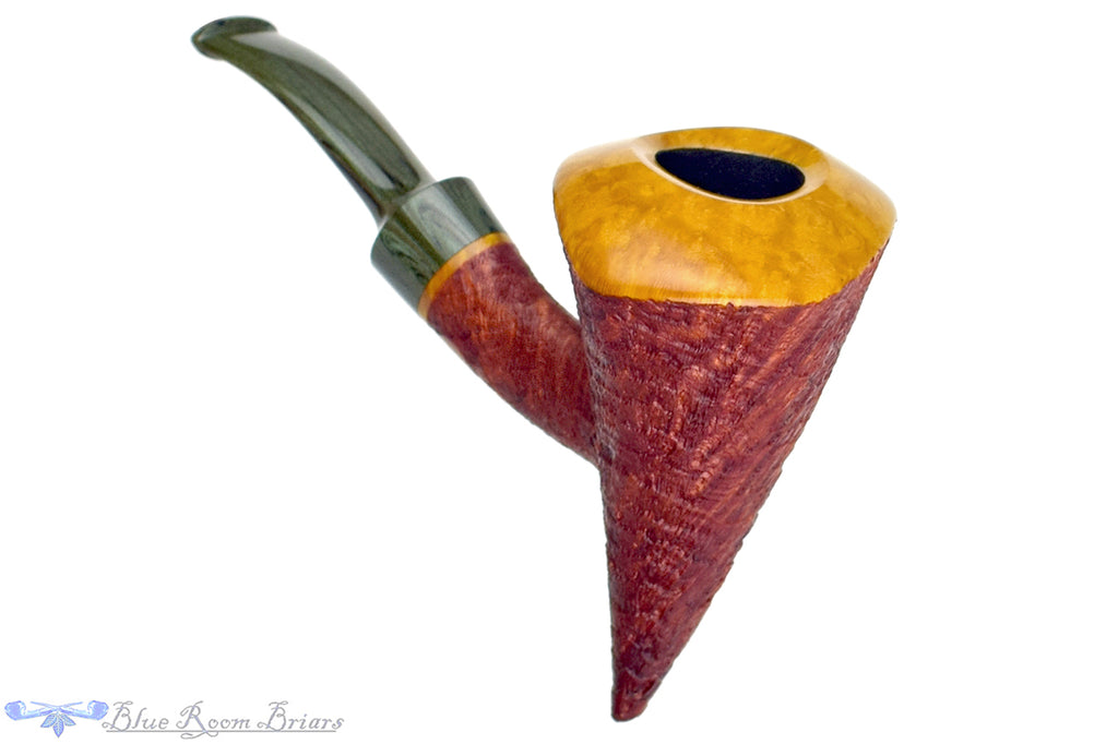 Blue Room Briars is proud to present this C Kent Joyce Pipe Sandblast Cone with Brindle