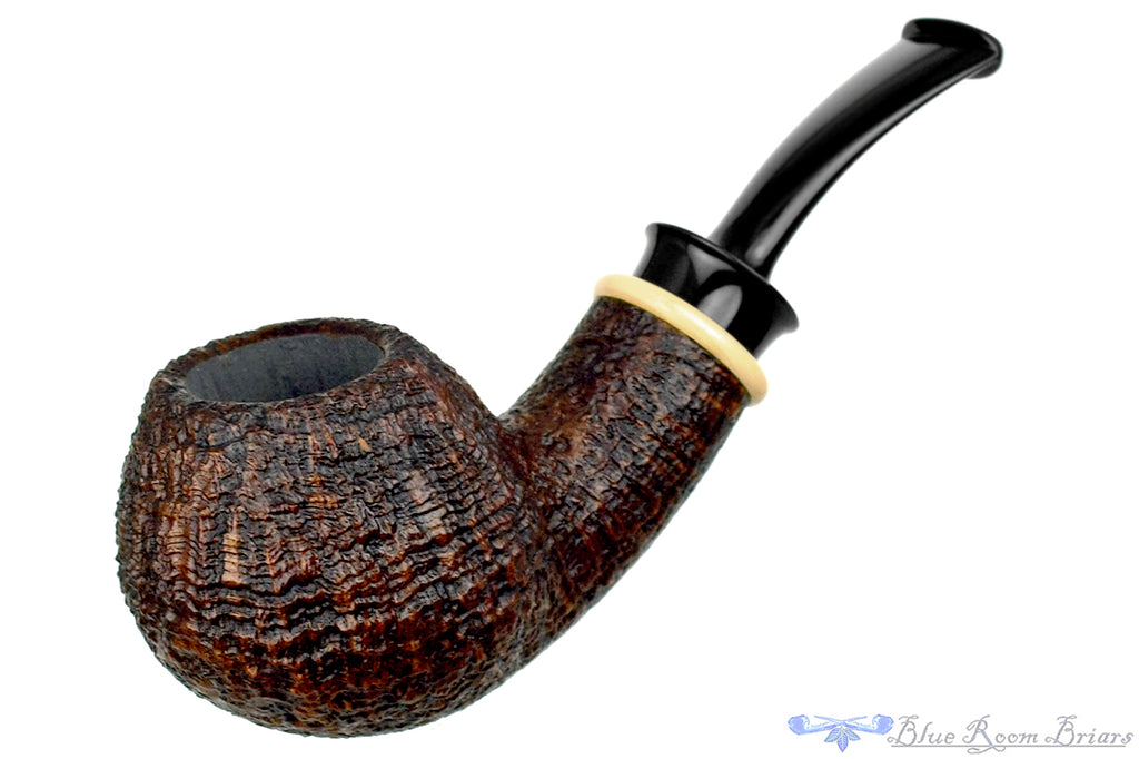 Blue Room Briars is proud to present this Bill Shalosky Pipe 544 Sandblast Teapot with Boxwood