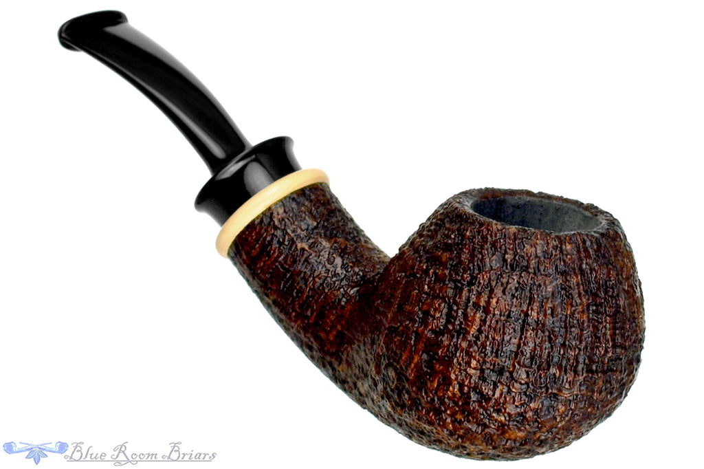 Blue Room Briars is proud to present this Bill Shalosky Pipe 544 Sandblast Teapot with Boxwood