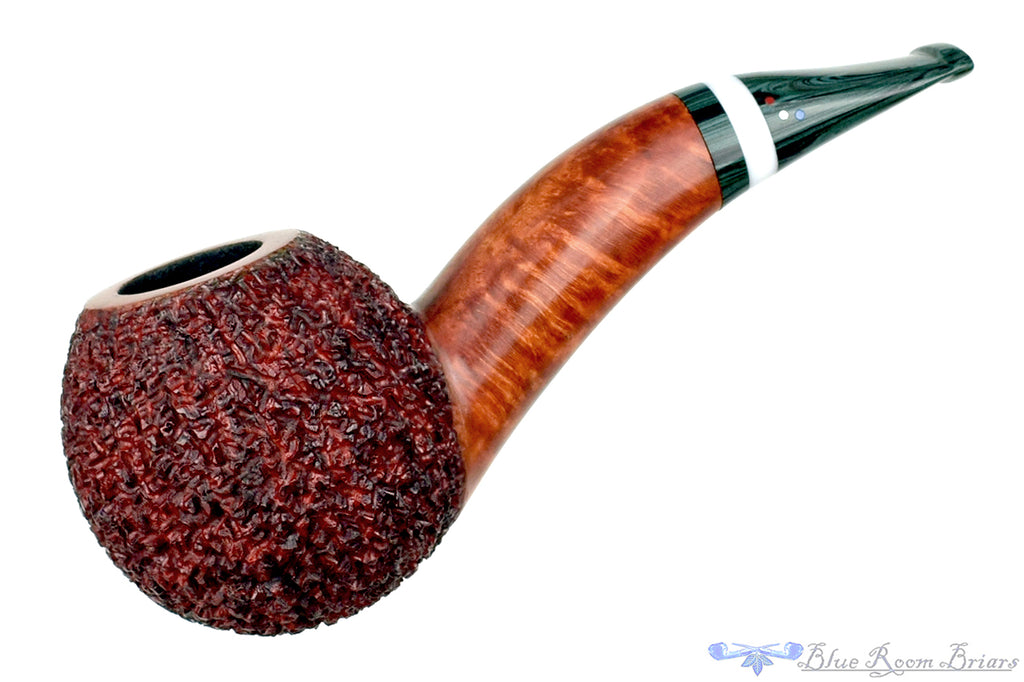 Dr. Bob Pipe (PPP) Partial Rusticated Hawkbill with Brindle and Acrylic