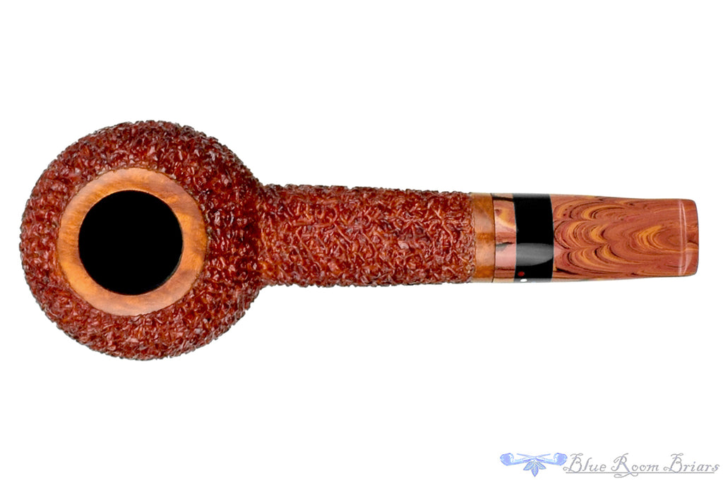 Blue Room Briars is proud to present this Dr. Bob Pipe (PPP) Rusticated Hawkbill with Brindle
