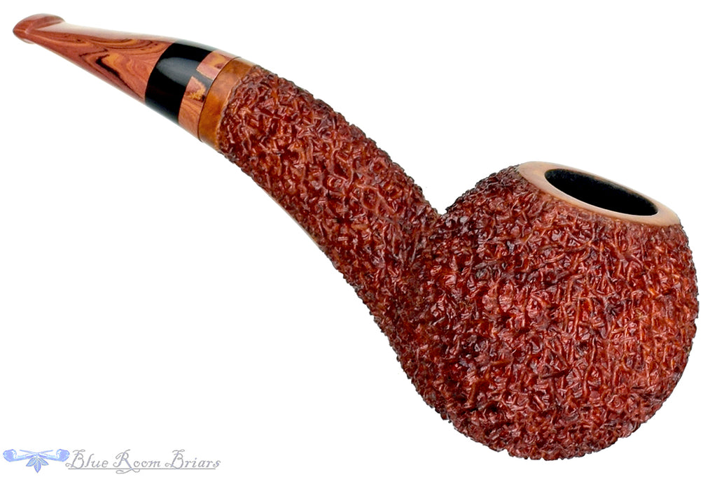 Blue Room Briars is proud to present this Dr. Bob Pipe (PPP) Rusticated Hawkbill with Brindle