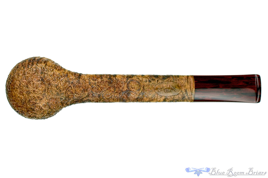 Blue Room Briars is proud to present this Jerry Crawford Pipe Contrast Blast Canadian with Cumberland Brindle