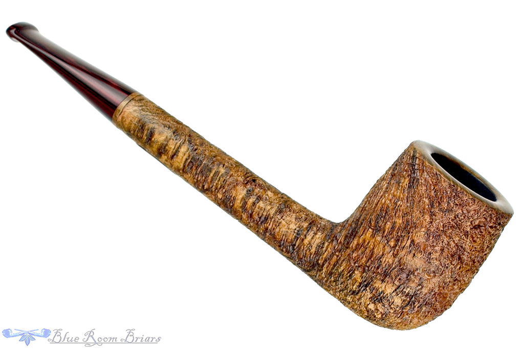 Blue Room Briars is proud to present this Jerry Crawford Pipe Contrast Blast Canadian with Cumberland Brindle