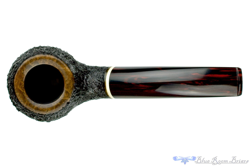 Blue Room Briars is proud to present this Jerry Crawford Pipe Black Blast Author with Ivorite and Cumberland Brindle