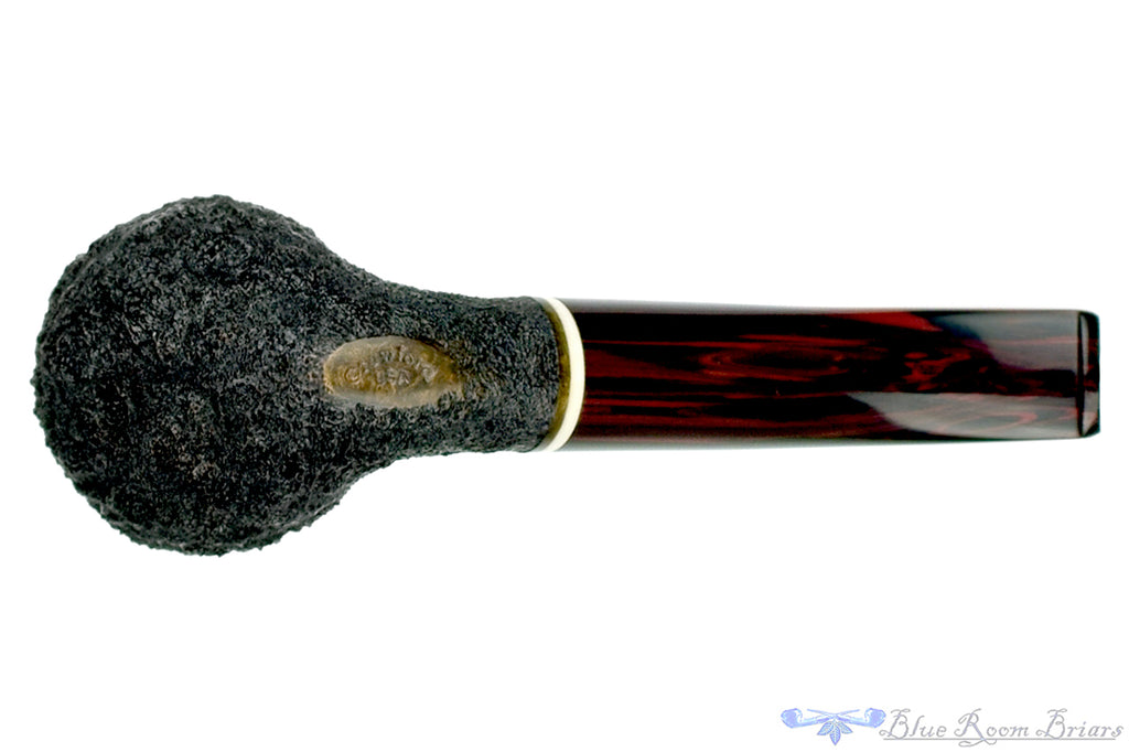 Blue Room Briars is proud to present this Jerry Crawford Pipe Black Blast Author with Ivorite and Cumberland Brindle