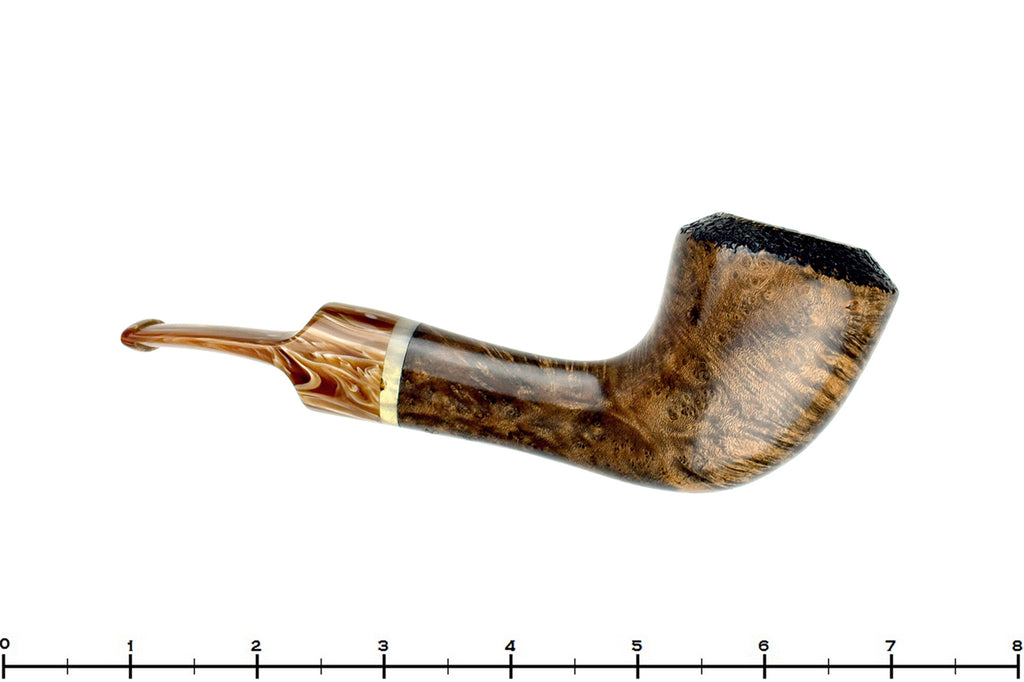 Blue Room Briars is proud to present this Ron Smith Pipe Partial Rusticated Horn with Acrylic