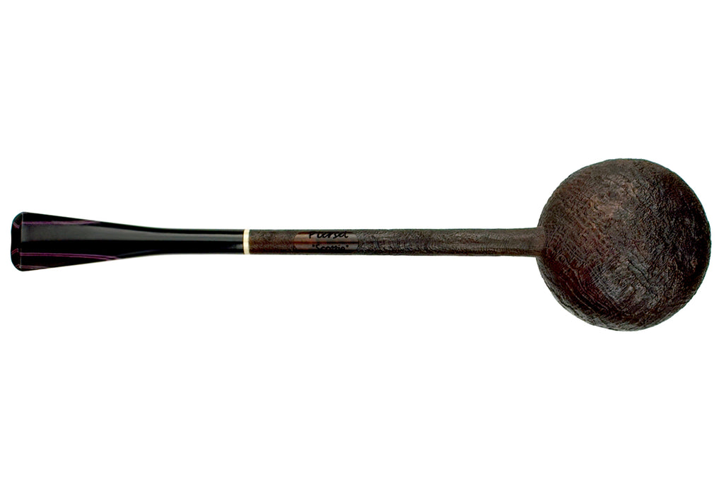 Blue Room Briars is proud to present this Scottie Piersel Pipe "Scottie" Sandblast Apple with Brindle and Ivorite