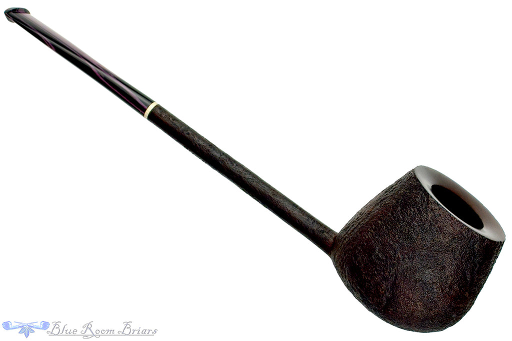 Blue Room Briars is proud to present this Scottie Piersel Pipe "Scottie" Sandblast Apple with Brindle and Ivorite
