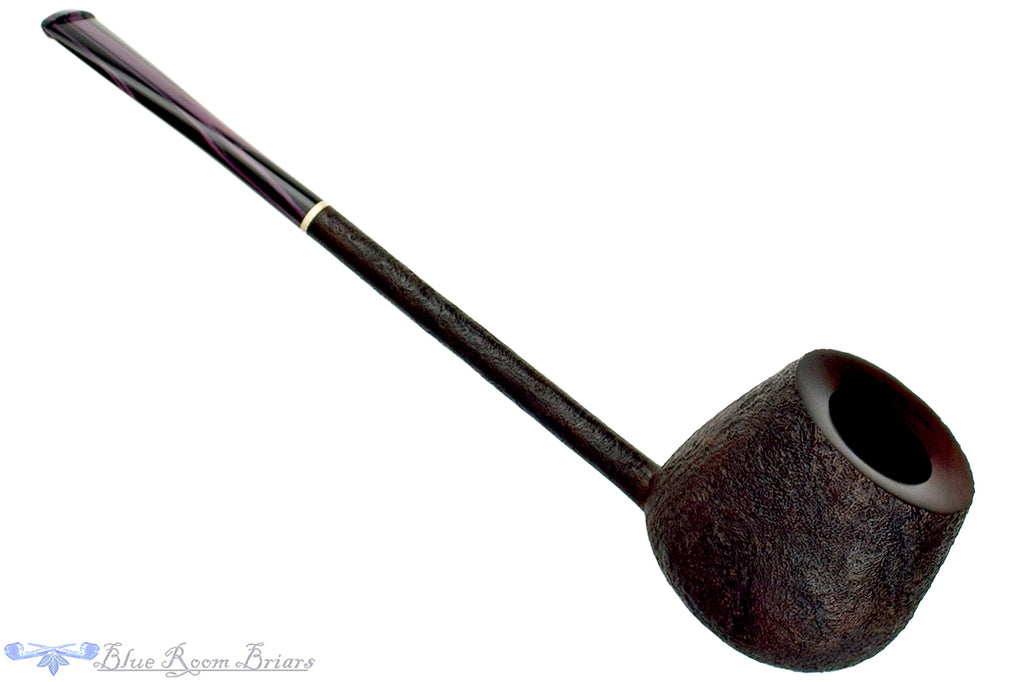 Blue Room Briars is proud to present this Scottie Piersel Pipe "Scottie" Sandblast Apple with Brindle and Ivorite