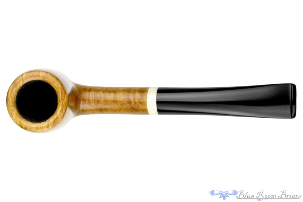 Blue Room Briars is proud to present this Charl Goussard Pipe Bent Billiard with Warthog Tusk