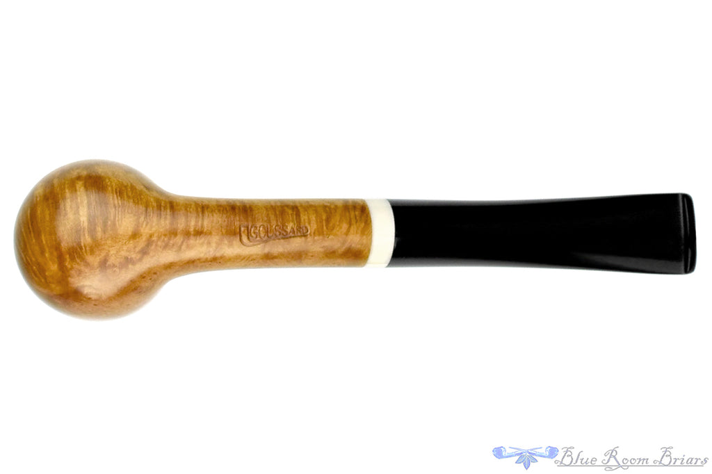 Blue Room Briars is proud to present this Charl Goussard Pipe Bent Billiard with Warthog Tusk