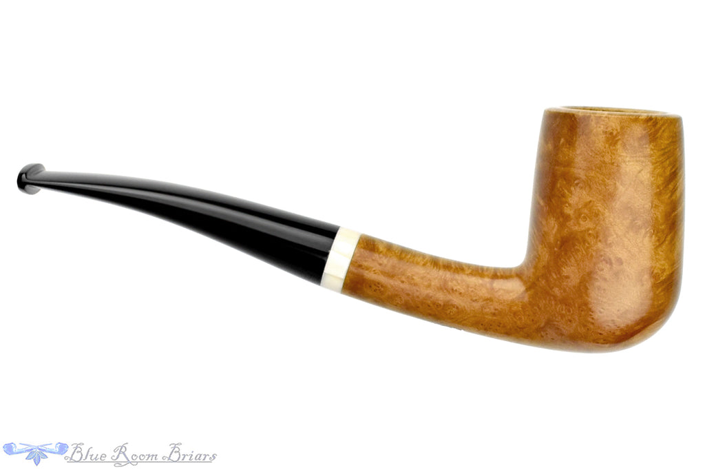 Blue Room Briars is proud to present this Charl Goussard Pipe Bent Billiard with Warthog Tusk