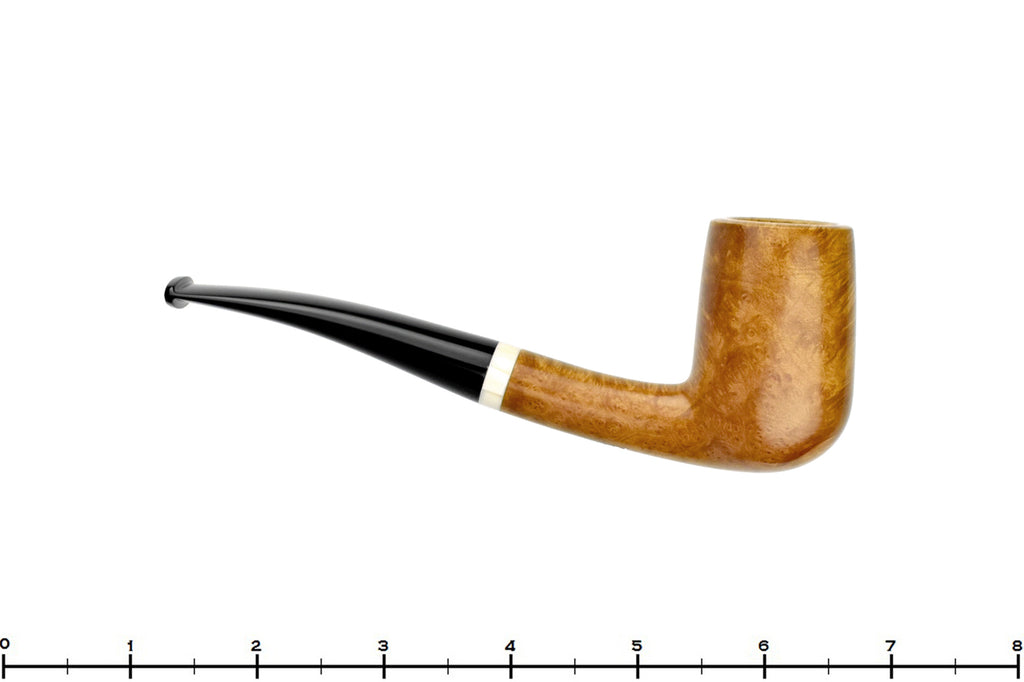Blue Room Briars is proud to present this Charl Goussard Pipe Bent Billiard with Warthog Tusk