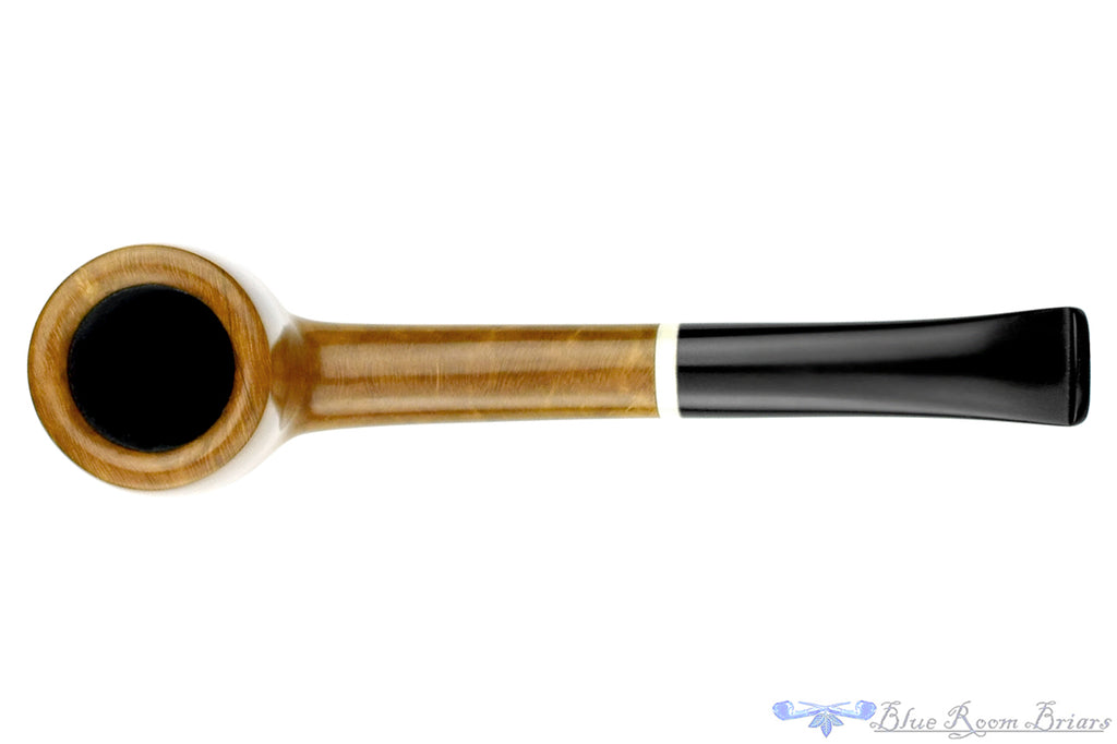 Blue Room Briars is proud to present this Charl Goussard Pipe Bent Billiard with Warthog Tusk