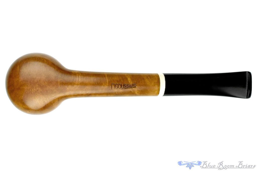 Blue Room Briars is proud to present this Charl Goussard Pipe Bent Billiard with Warthog Tusk
