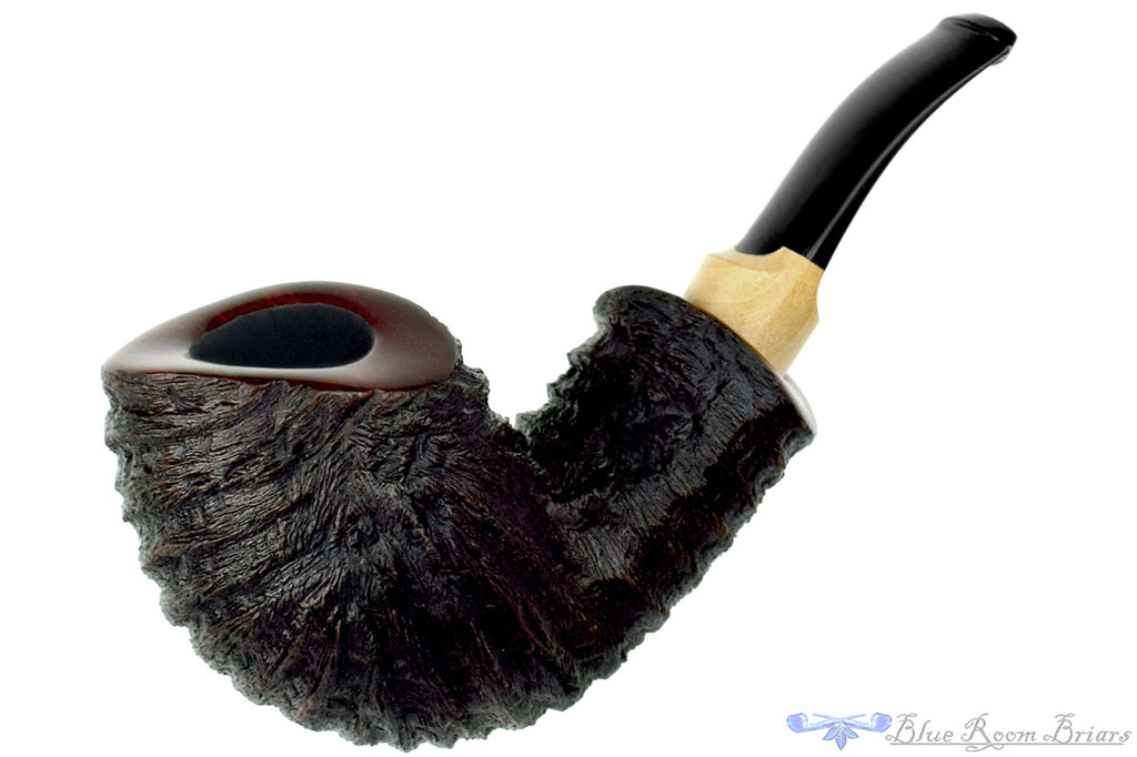 Blue Room Briars is proud to present this Jared Coles Pipe Bent Carved Brandy with Citrus Wood