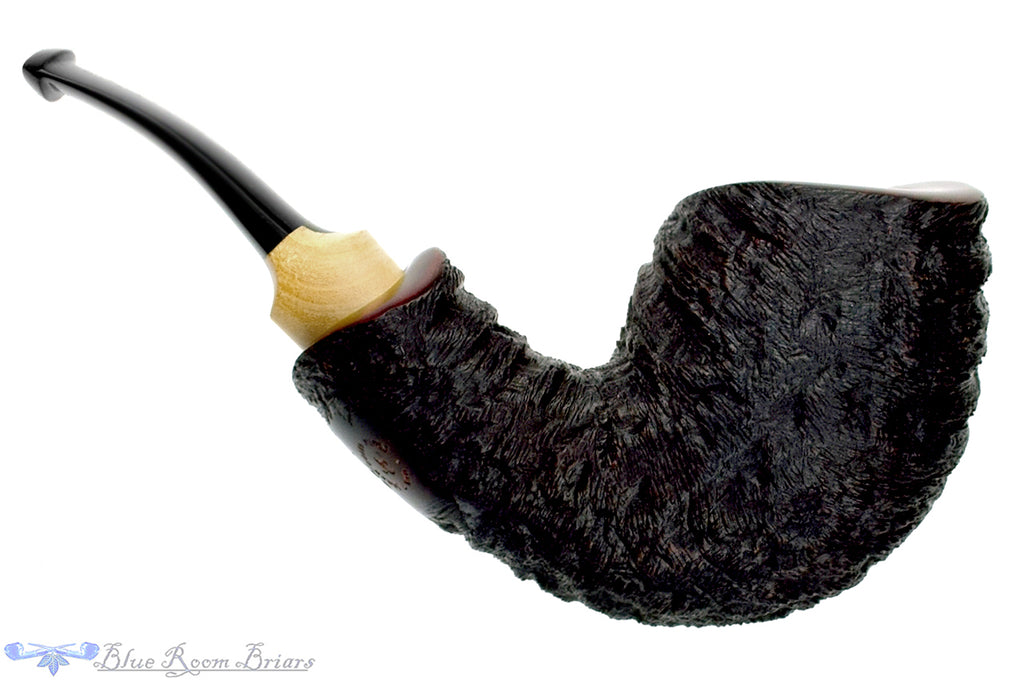 Blue Room Briars is proud to present this Jared Coles Pipe Bent Carved Brandy with Citrus Wood