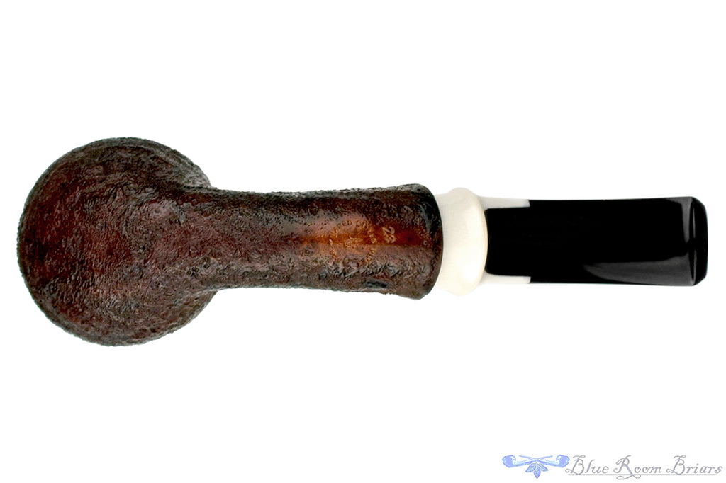 Blue Room Briars is proud to present this Jared Coles Pipe Bent Sandblast Billiard with Juma