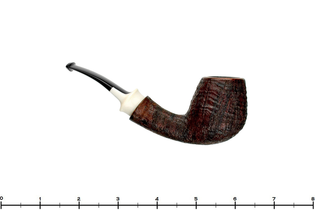 Blue Room Briars is proud to present this Jared Coles Pipe Bent Sandblast Billiard with Juma