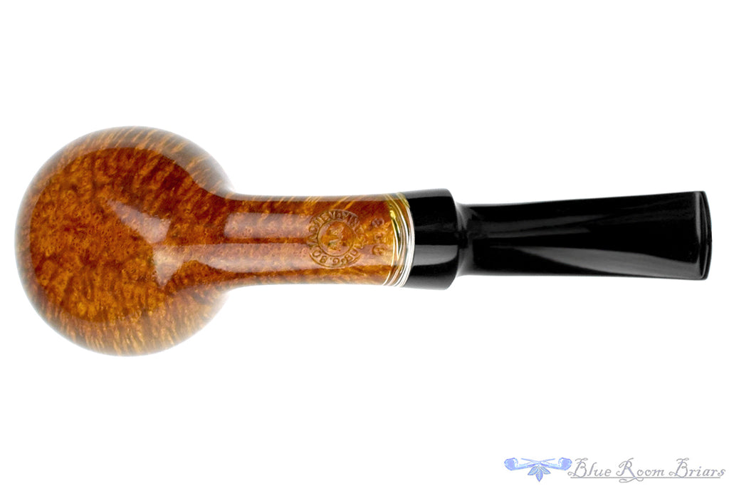Blue Room Briars is proud to present this George Boyadjiev Pipe AA Bent Acorn with Fordite