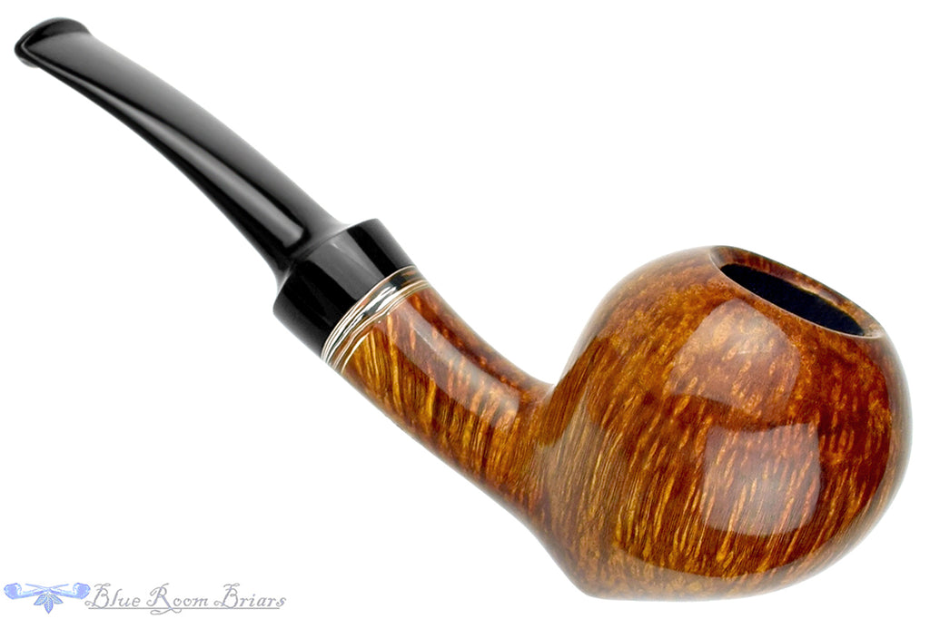 Blue Room Briars is proud to present this George Boyadjiev Pipe AA Bent Acorn with Fordite