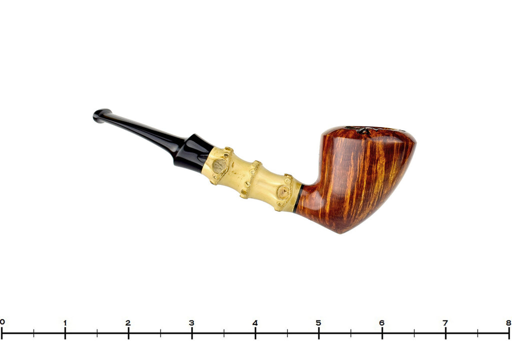 Blue Room Briars is proud to present this Michail Kyriazanos Pipe 1/4 Bent Bamboo Acorn with Plateau