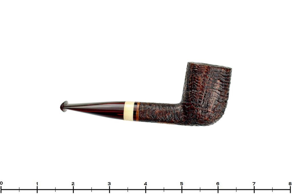 Blue Room Briars is proud to present this Bill Shalosky Pipe 618 Ring Blast Billiard with Ivorite and Brindle