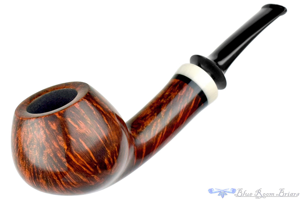 Blue Room Briars is proud to present this Bonsai Pipe by Tobias Höse Bent Tomato with Ivorite