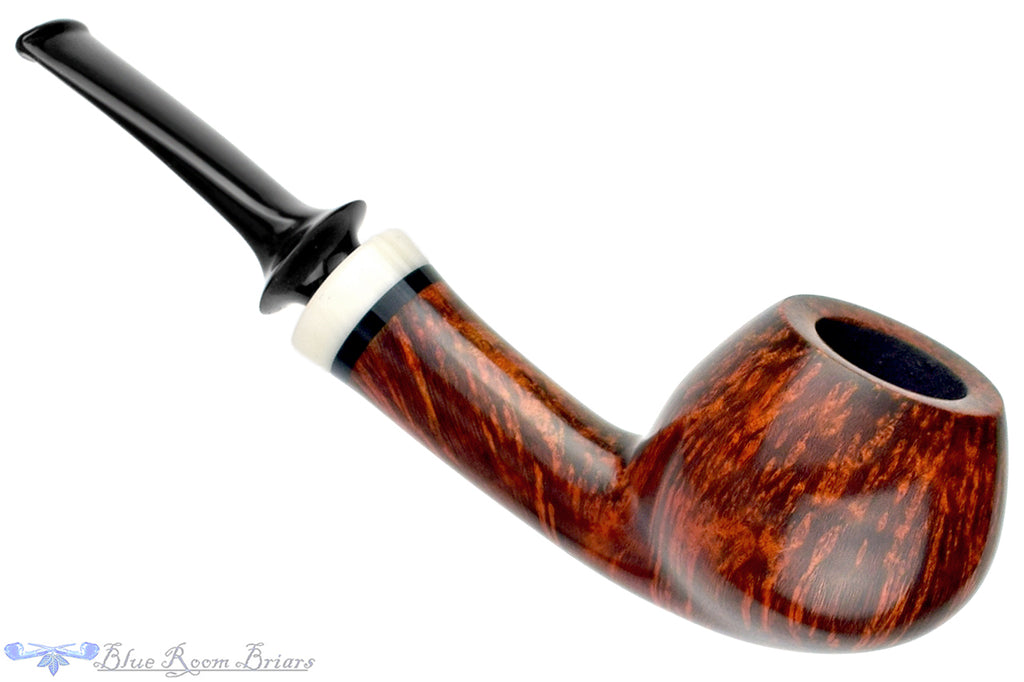 Blue Room Briars is proud to present this Bonsai Pipe by Tobias Höse Bent Tomato with Ivorite