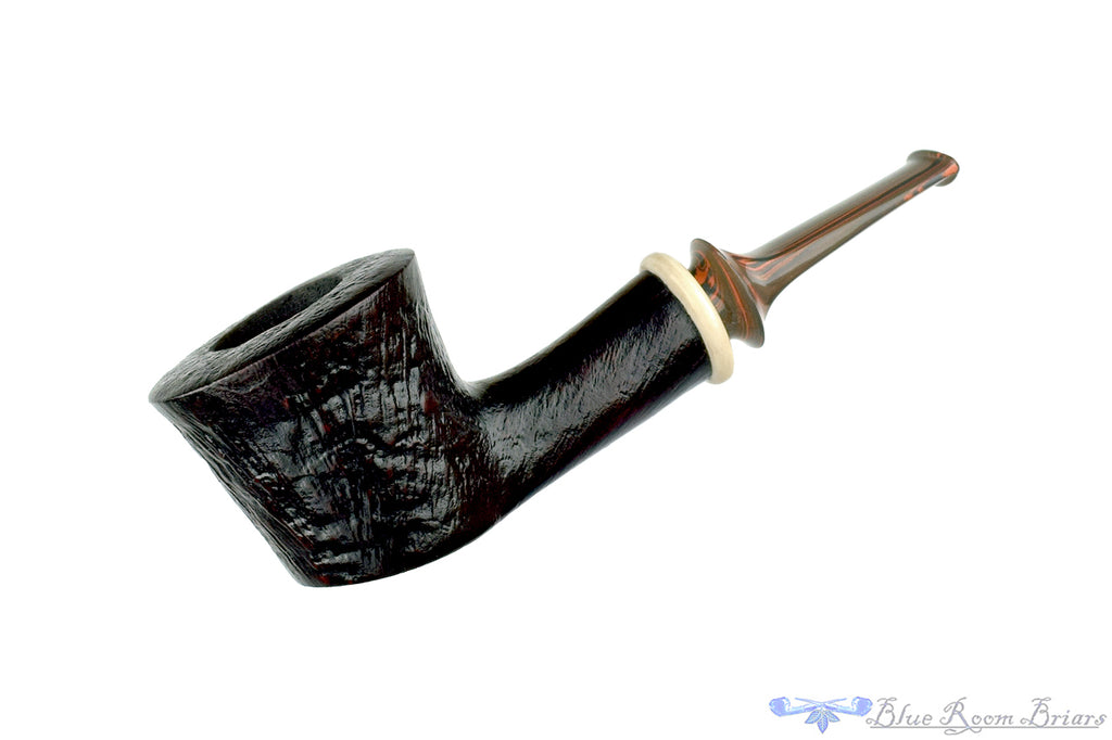 Bonsai Pipe by Tobias Höse Sandblast Dublin Poker Sitter with Ivorite and Brindle