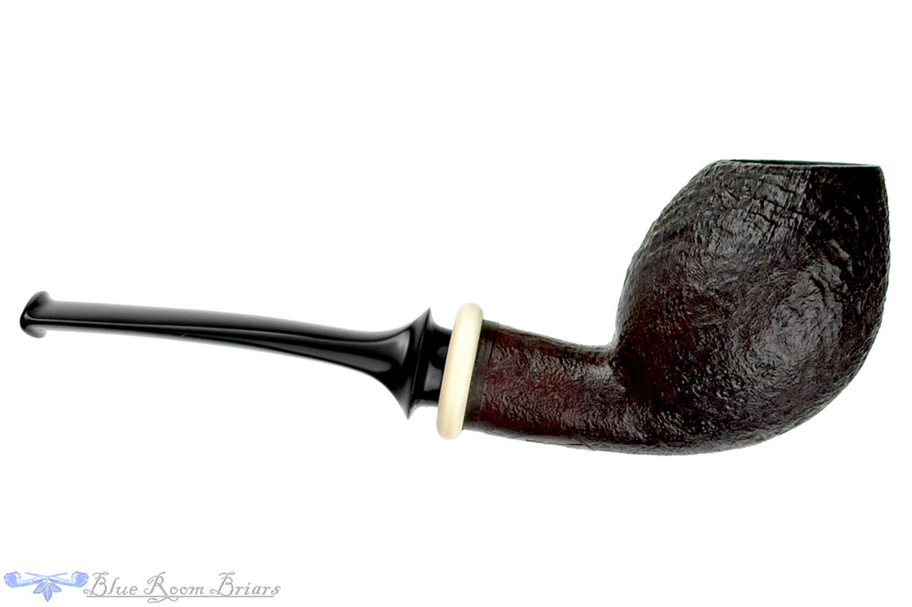 Blue Room Briars is proud to present this Bonsai Pipe by Tobias Höse Bent Sandblast Egg with Ivorite