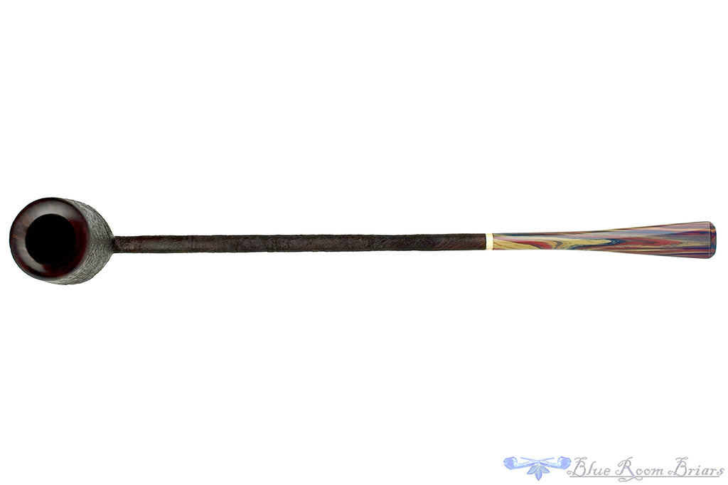 Blue Room Briars is proud to present this Scottie Piersel Pipe "Scottie" Sandblast Long Liverpool with Ivorite and Brindle